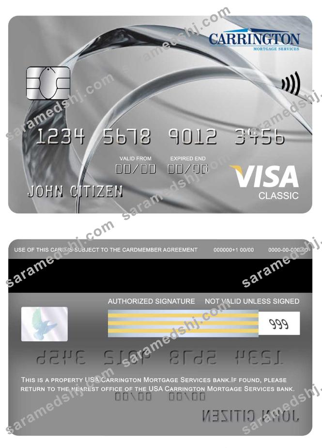 USA Carrington Mortgage Services bank visa classic card